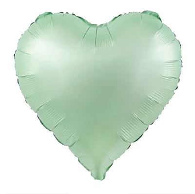 Mint Green Heart Shape Helium Mylar Balloon Singapore